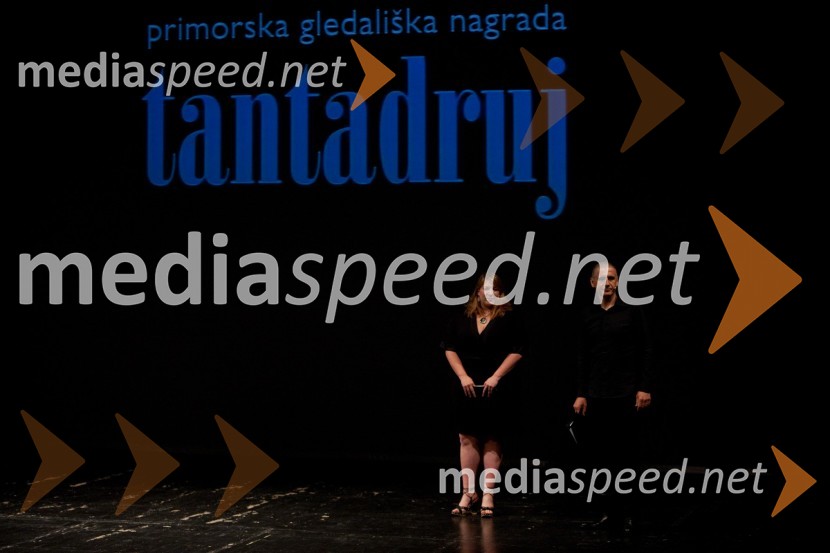 Ana Facchini, igralka in Radoš Bolčina, igralecTantadruj, podelitev nagrad Primorskih gledališč