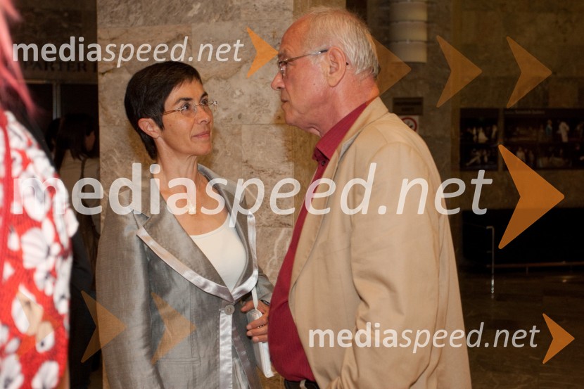 Jasna Čuk, zdravnica in Bine Matoh, igralecTantadruj, podelitev nagrad Primorskih gledališč