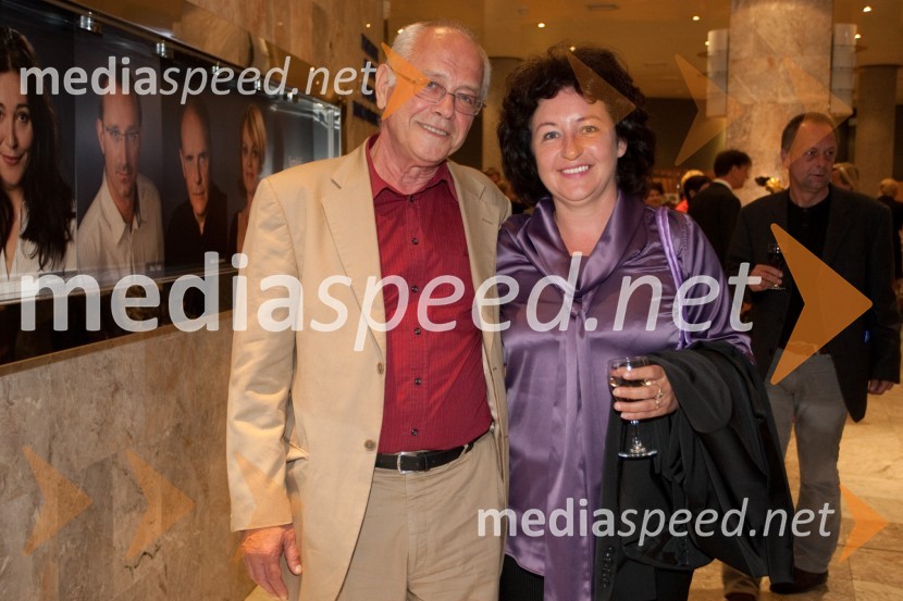 Bine Matoh, igralec in soproga AlenkaTantadruj, podelitev nagrad Primorskih gledališč