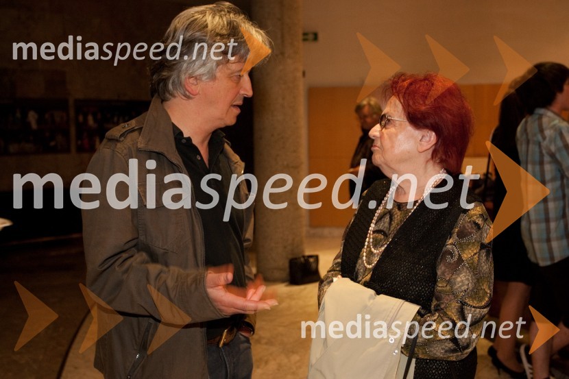 Iztok Mlakar, igralec in Zdenka LovecTantadruj, podelitev nagrad Primorskih gledališč