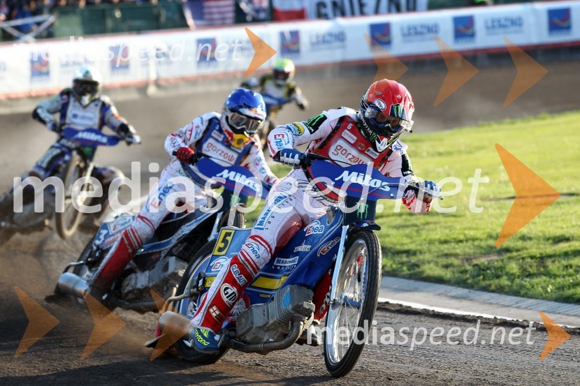 Jason Crump (Avstralija), Jaroslaw Hampel (Poljska) in Tomasz Gollob (Poljska)Speedway, Grand Prix 2012, VN Češke, dirka