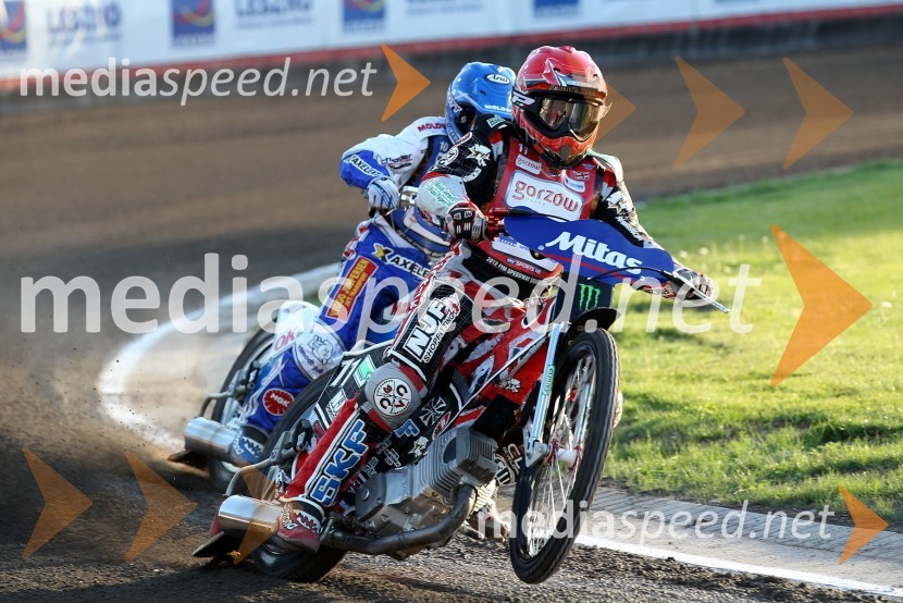 Nicki Pedersen (Danska) in Chris Harris (Velika Britanija)Speedway, Grand Prix 2012, VN Češke, dirka
