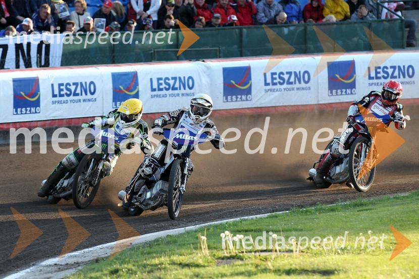 Peter Ljung (Švedska), Josef Franc (Češka) in Chris Harris (Velika Britanija)Speedway, Grand Prix 2012, VN Češke, dirka