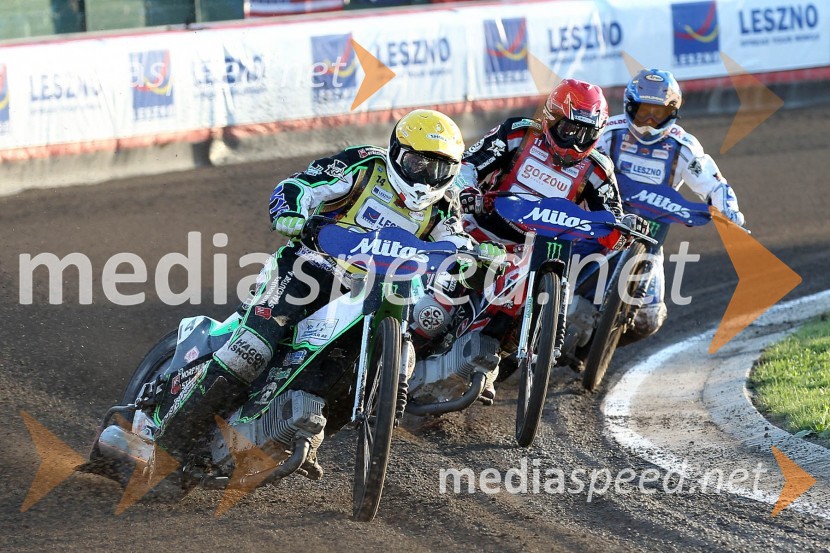 Peter Ljung (Švedska), Chris Harris (Velika Britanija) in Nicki Pedersen (Danska)Speedway, Grand Prix 2012, VN Češke, dirka