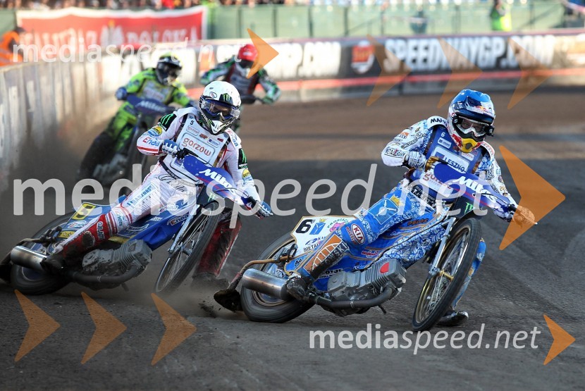 Tomasz Gollob (Poljska) in Emil Sayfutdinov (Rusija)Speedway, Grand Prix 2012, VN Češke, dirka