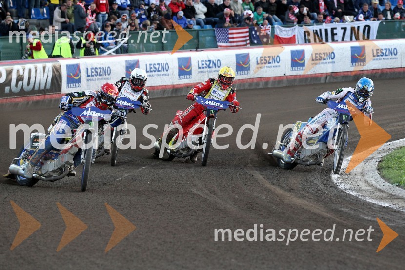 Bjarne Pedersen (Danska), Chris Harris (Velika Britanija), Andreas Jonsson (Švedska) in Tomasz Gollob (Poljska)Speedway, Grand Prix 2012, VN Češke, dirka