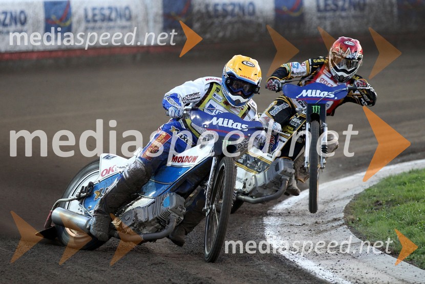 Nicki Pedersen (Danska) in Hans Andersen (Danska)Speedway, Grand Prix 2012, VN Češke, dirka