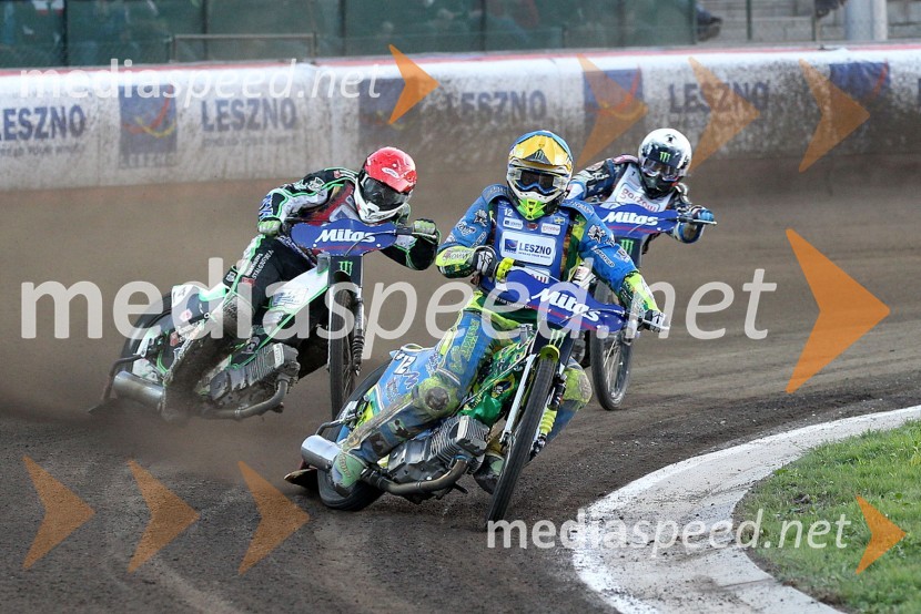 Peter Ljung (Švedska), Antonio Lindback (Brazilija) in Greg Hancock (ZDA)Speedway, Grand Prix 2012, VN Češke, dirka