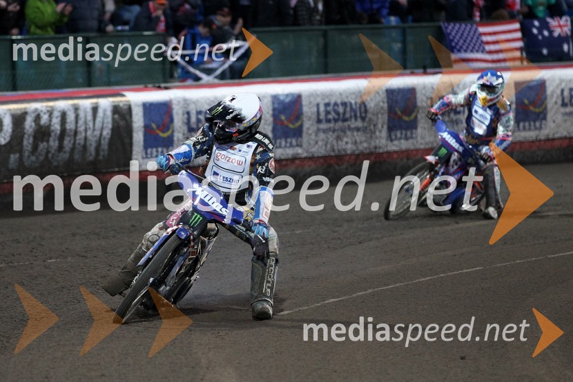 Greg Hancock (ZDA) in Jason Crump (Avstralija)Speedway, Grand Prix 2012, VN Češke, dirka