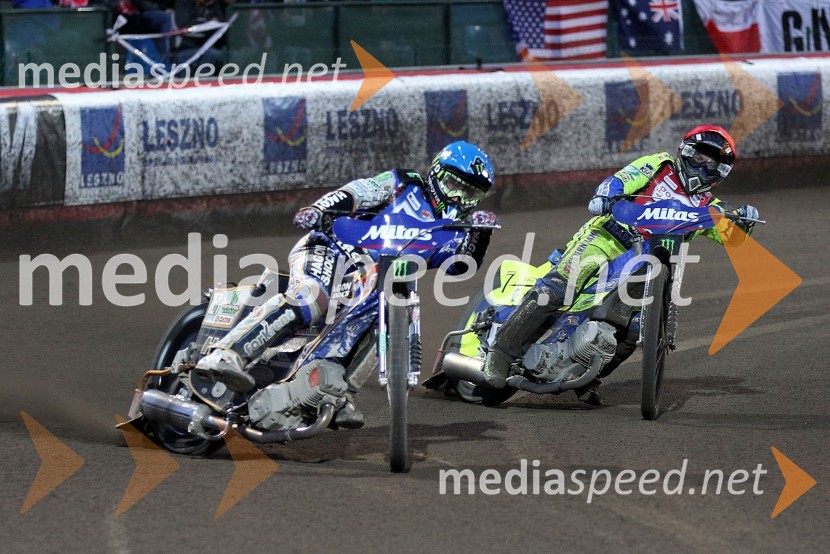 Chris Holder (Avstralija) in Kenneth Bjerre (Danska)Speedway, Grand Prix 2012, VN Češke, dirka