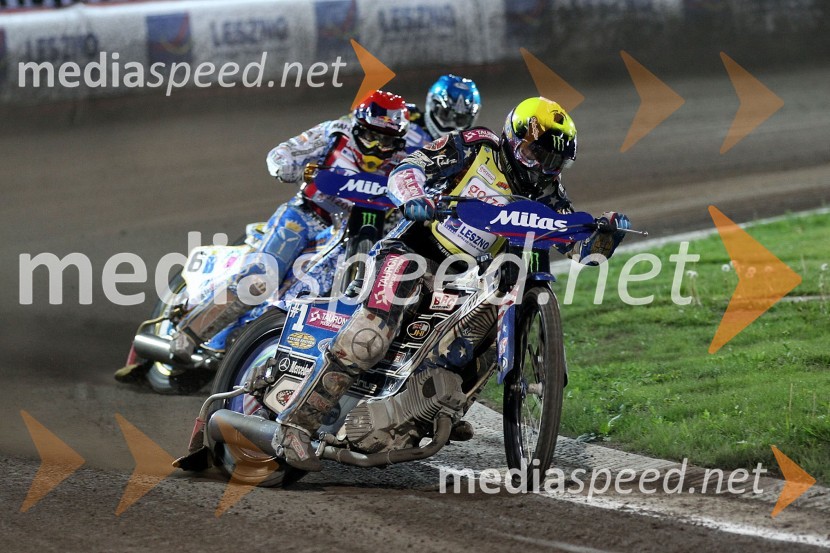Emil Sayfutdinov (Rusija) in Greg Hancock (ZDA)Speedway, Grand Prix 2012, VN Češke, dirka