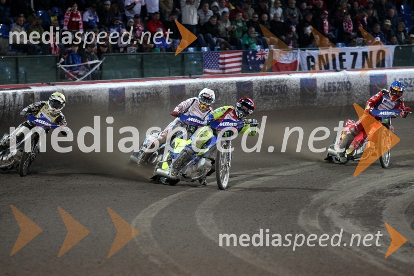 Josef Franc (Češka), Jaroslaw Hampel (Poljska), Kenneth Bjerre (Danska) in Andreas Jonsson (Švedska)Speedway, Grand Prix 2012, VN Češke, dirka