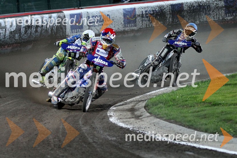 Antonio Lindback (Brazilija), Jason Crump (Avstralija) in Josef Franc (Češka)Speedway, Grand Prix 2012, VN Češke, dirka