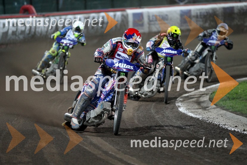 Antonio Lindback (Brazilija), Jason Crump (Avstralija), Greg Hancock (ZDA) in Josef Franc (Češka)Speedway, Grand Prix 2012, VN Češke, dirka