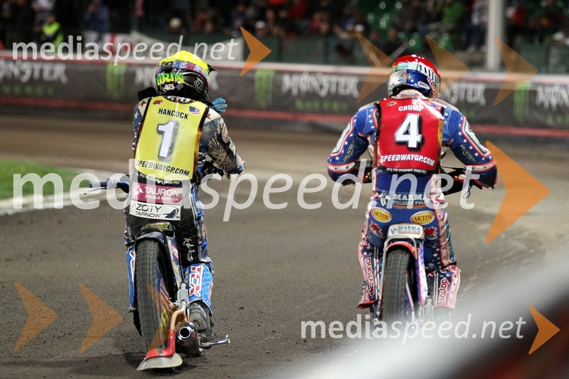 Greg Hancock (ZDA) in Jason Crump (Avstralija)Speedway, Grand Prix 2012, VN Češke, dirka