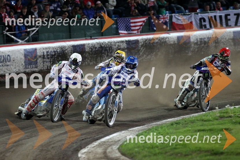 Tomasz Gollob (Poljska), Emil Sayfutdinov (Rusija), Nicki Pedersen (Danska) in Chris Holder (Avstralija)Speedway, Grand Prix 2012, VN Češke, dirka