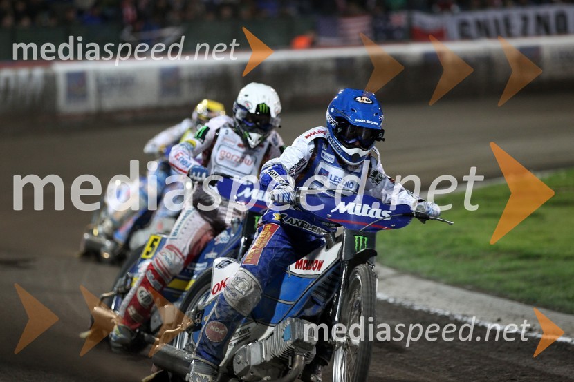 Tomasz Gollob (Poljska) in Nicki Pedersen (Danska)Speedway, Grand Prix 2012, VN Češke, dirka
