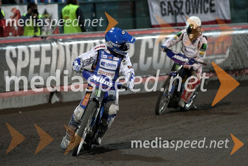 Nicki Pedersen (Danska) in Tomasz Gollob (Poljska)Speedway, Grand Prix 2012, VN Češke, dirka