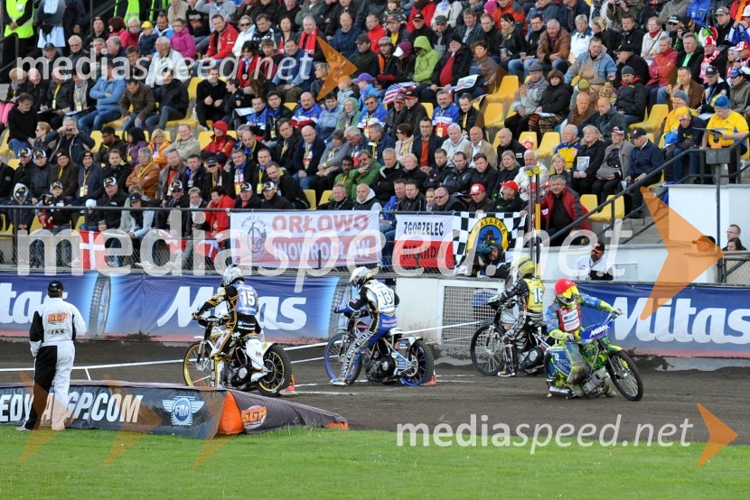 Hans Andersen (Danska), Bjarne Pedersen (Danska), Josef Franc (Češka) in Antonio Lindback (Brazilija)Speedway, Grand Prix 2012, VN Češke, dirka