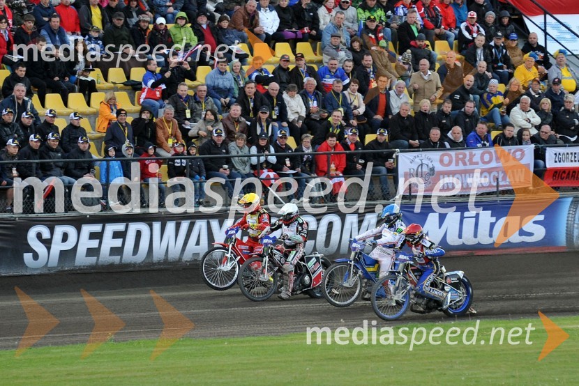 Andreas Jonsson (Švedska), Chris Harris (Velika Britanija), Tomasz Gollob (Poljska) in Bjarne Pedersen (Danska)Speedway, Grand Prix 2012, VN Češke, dirka