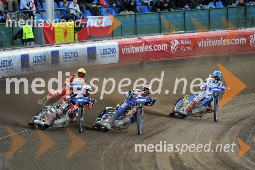 Andreas Jonsson (Švedska), Chris Harris (Velika Britanija), Bjarne Pedersen (Danska) in Tomasz Gollob (Poljska)Speedway, Grand Prix 2012, VN Češke, dirka
