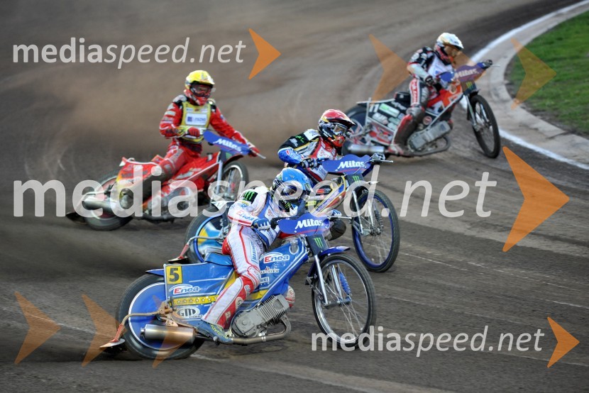 Tomasz Gollob (Poljska), Andreas Jonsson (Švedska), Bjarne Pedersen (Danska) in Chris Harris (Velika Britanija)Speedway, Grand Prix 2012, VN Češke, dirka