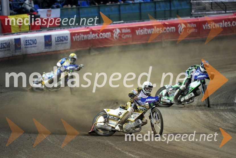 Fredrik Lindgren (Švedska), Hans Andersen (Danska) in Peter Ljung (Švedska)Speedway, Grand Prix 2012, VN Češke, dirka