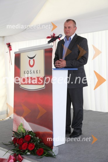 Franc Kangler, župan MOMKošaki, otvoritev novega mesnopredelovalnega centra