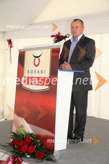 Franc Kangler, župan MOMKošaki, otvoritev novega mesnopredelovalnega centra