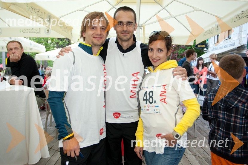 Primož Klun, Ana Vuk in Miha TomanPoslovni tek trojk 2012
