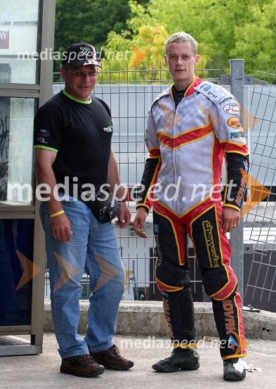 Gerhard Lekše, nekdanji speedwayist, Aleksander Čonda (AMD Krško)Speedway, dirka za Zlati znak 2012