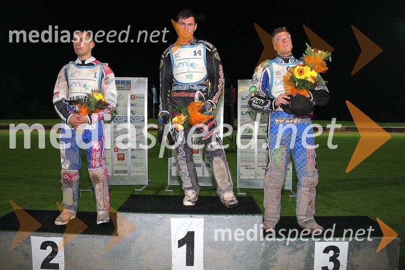 Dawid Lampart (Poljska), Kevin Wolbert (Nemčija), Tobias Busch (Nemčija)Speedway, dirka za Zlati znak 2012