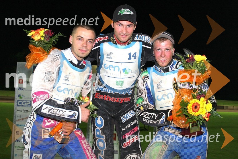 Dawid Lampart (Poljska), Kevin Wolbert (Nemčija), Tobias Busch (Nemčija)Speedway, dirka za Zlati znak 2012