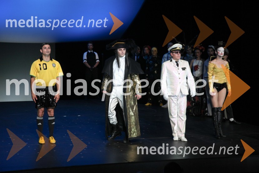 Michal Rynia, Gorazd Jakomini, Milan Vodopivec, Vesna Vončina, igralciMaribor 2012 – EPK in SNG Nova Gorica, modno-gledališko–glasbeni spektakel Krojači sveta