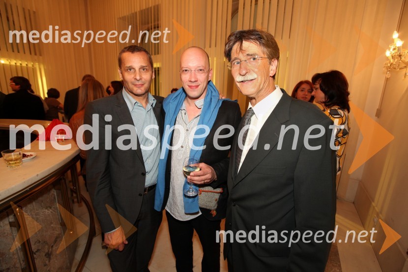 Danilo Rošker, direktor SNG Maribor, Miha Nemec, igralec in Jožko Čuk, direktor SNG Nova GoricaMaribor 2012 – EPK in SNG Nova Gorica, modno-gledališko–glasbeni spektakel Krojači sveta