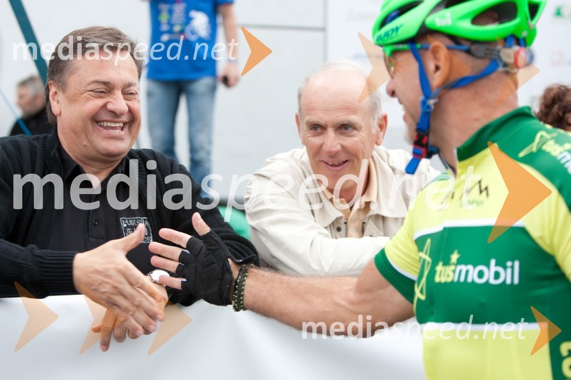 	Zoran Jankovič, župan Mestne občine Ljubljana, Jože Mermal, predsednik uprave BTC in Mirko Tuš, podjetnikMaraton Franja 2012