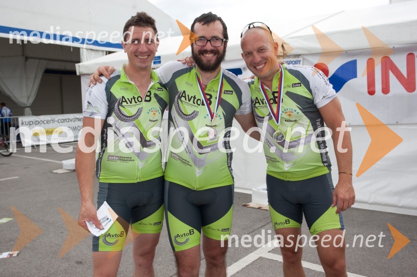 Gašper Logar, Domen Benedik in Blaž PucherMaraton Franja 2012