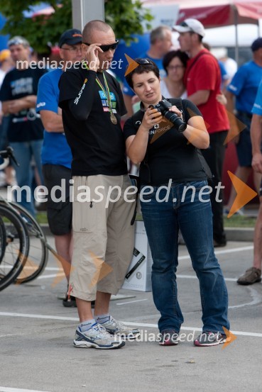 Marko Baloh, kolesar in soproga IrmaMaraton Franja 2012