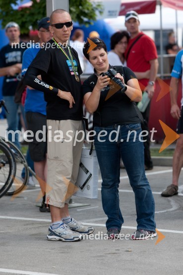 Marko Baloh, kolesar in soproga IrmaMaraton Franja 2012