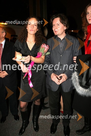 Annete K. Olesen, režiserka ter dobitnica nagrade Vodomec in Andrej Košak, režiser17. Liffe filmski festival