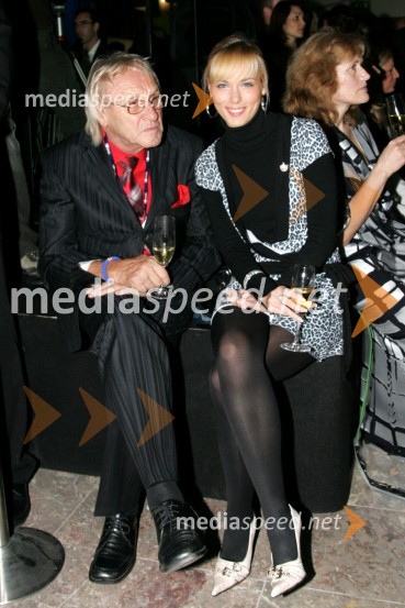 Tone Fornezzi Tof in Pia PustovrhNaomi Campbell v Sloveniji na zabavi Diners Black Card