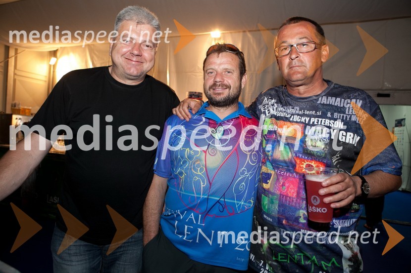 Andrej Verlič, nekdanji podžupan Mestne občine Maribor, Andrej Borko, pomočnik direktorja Narodnega doma in Smiljan Kreže, organizator dogodkov20. Festival Lent, festivalsko dogajanje