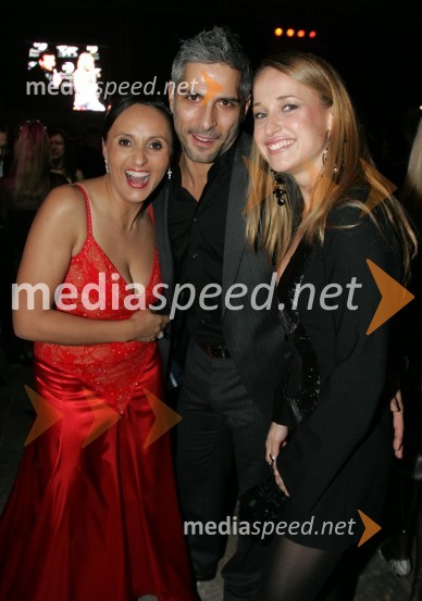 Benka Pulko, svetovna popotnica, Sebastijan Cavazza, igralec in njegova žena Tina Vrhovnik CavazzaNaomi Campbell v Sloveniji na zabavi Diners Black Card