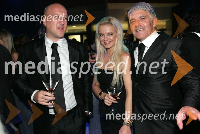 ..., ... in Peter Thaler, modni oblikovalec ter lastnik lastnik blagovne znamke EgoistNaomi Campbell v Sloveniji na zabavi Diners Black Card