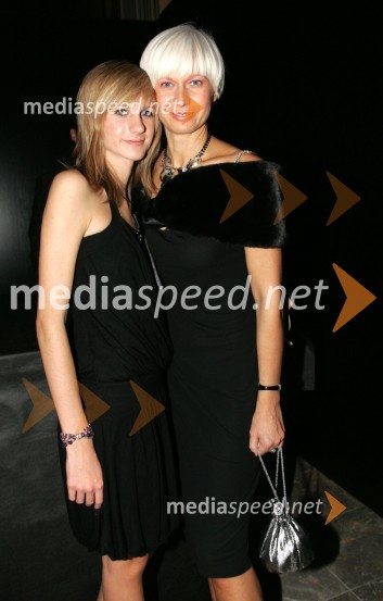 ... in Barbra Drnač, plesna novinarka in urednica oddaje Parada plesaNaomi Campbell v Sloveniji na zabavi Diners Black Card