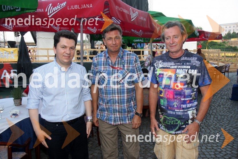 Alexandru Codreanu, veleposlanik Moldavije, Borut Pahor, predsednik SD in Vladimir Rukavina Gogo, direktor Narodnega doma Maribor ter Festivala Lent20. Festival Lent, zaključek 24. folklornega festivala Folkart