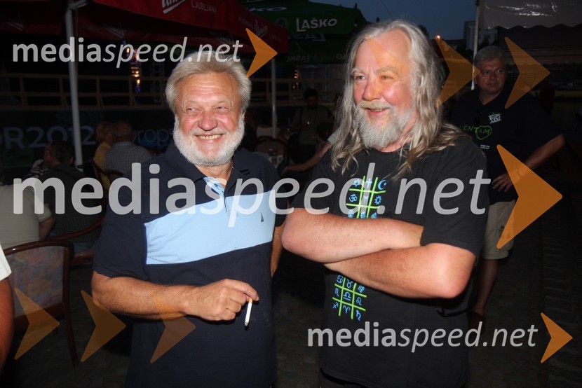 Vlado Krejač, novinar in Aleš Gulič, LDS20. Festival Lent, zaključek 24. folklornega festivala Folkart
