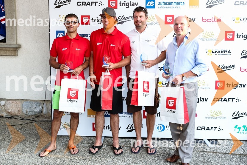 Matjaž Rakovec, predsednik uprave Zavarovalnice Triglav, Anže Kopitar, hokejist, ... in ...2. dobrodelni golf turnir Anžeta Kopitarja