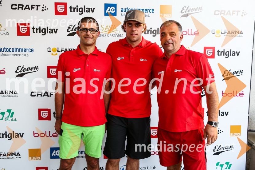 Matjaž Rakovec, predsednik uprave Zavarovalnice Triglav, Anže Kopitar, hokejist in ...2. dobrodelni golf turnir Anžeta Kopitarja
