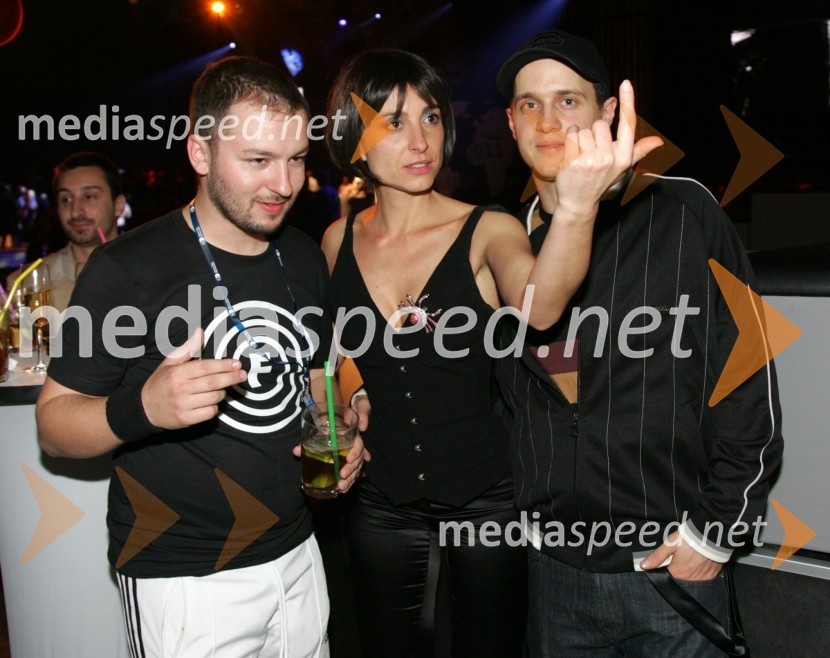 ..., Tina Gorenjak, igralka ter pevka in Mitja Okorn, režiserNaomi Campbell v Sloveniji na zabavi Diners Black Card